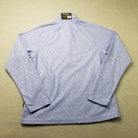 Eddie Bauer 1/4 Zip Polar Fleece Size S Purple Textured Long Sleeve - Picture 9 of 10